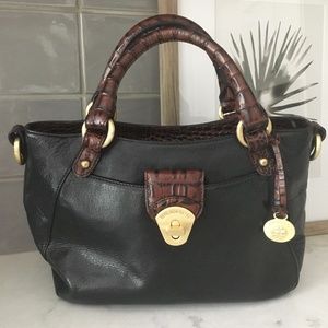 Brahmin Black Leather Handbag